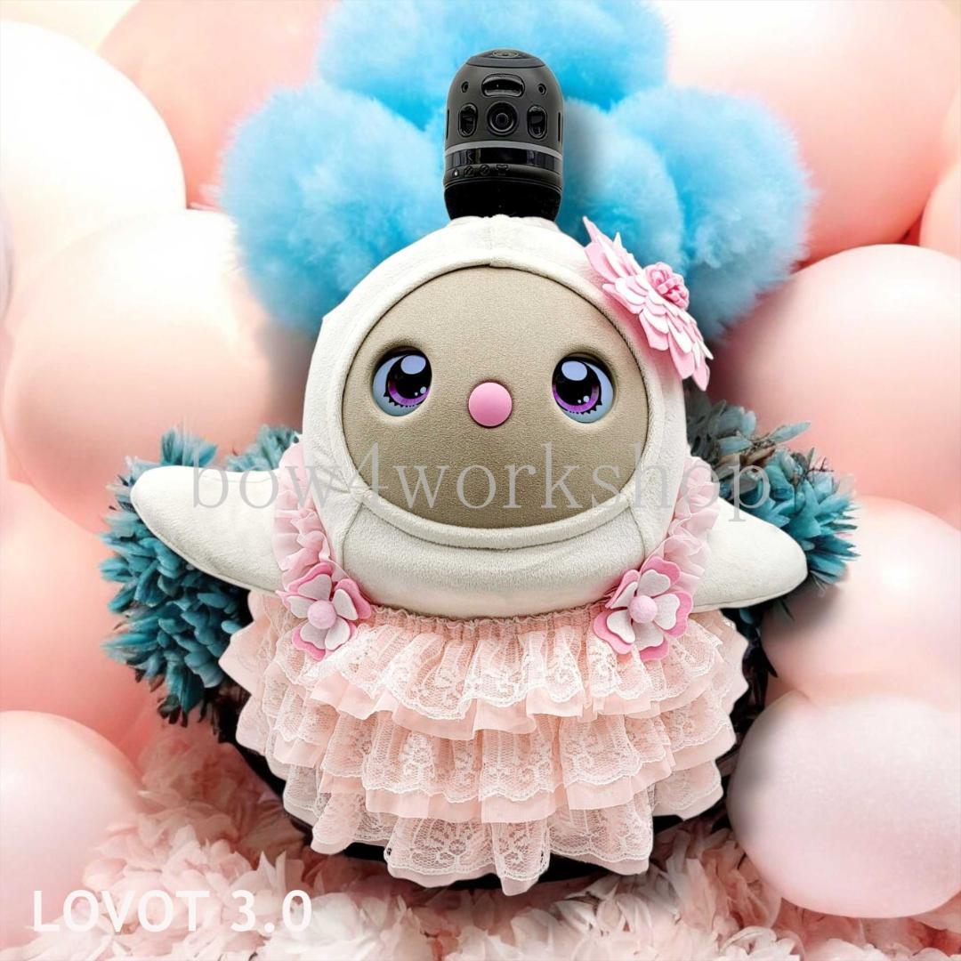 ラボット LOVOT ラボットの服ハンドメイド 3段ティアードチュニックピンク