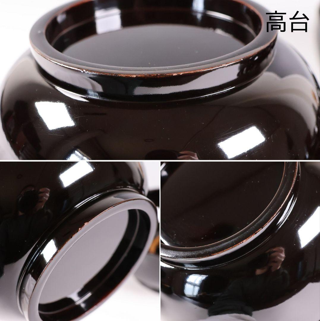 【MB280】輪島塗 天然木漆塗 粟穂鶉金蒔絵 黒塗椀 五客 鳥 漆芸 木製漆器