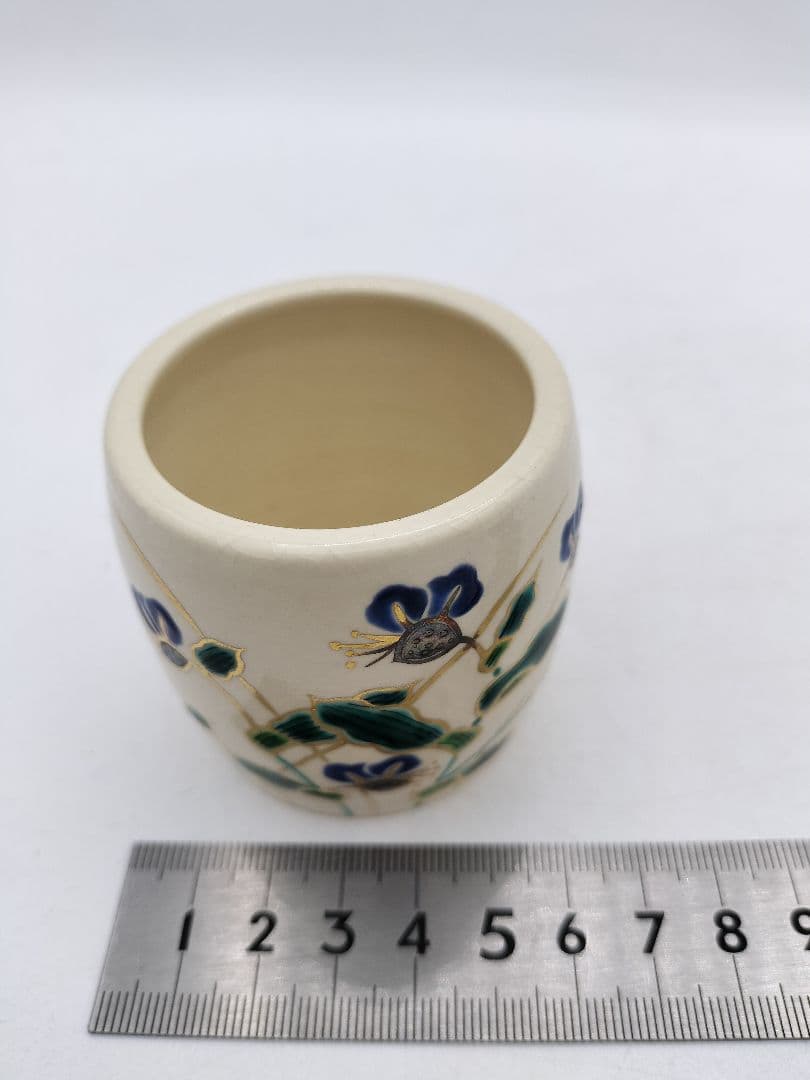 c635 蓋置 仁清 露草 御室窯 木箱 茶道具 古物