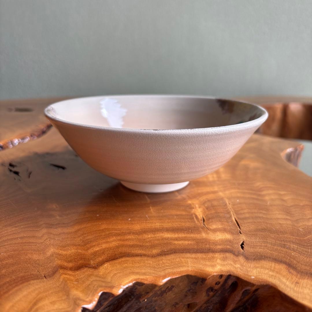 仁清紫陽花 平安紫峰造 共箱 平茶碗 抹茶碗 茶道具