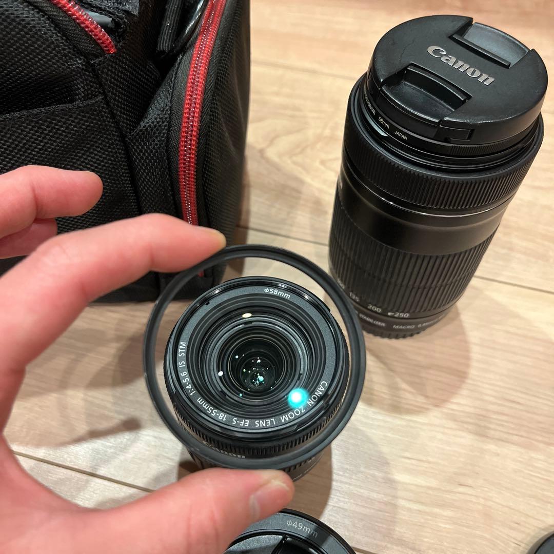 【超美品】Canon EOS Kiss X9i レンズ単焦点〜望遠3本セット