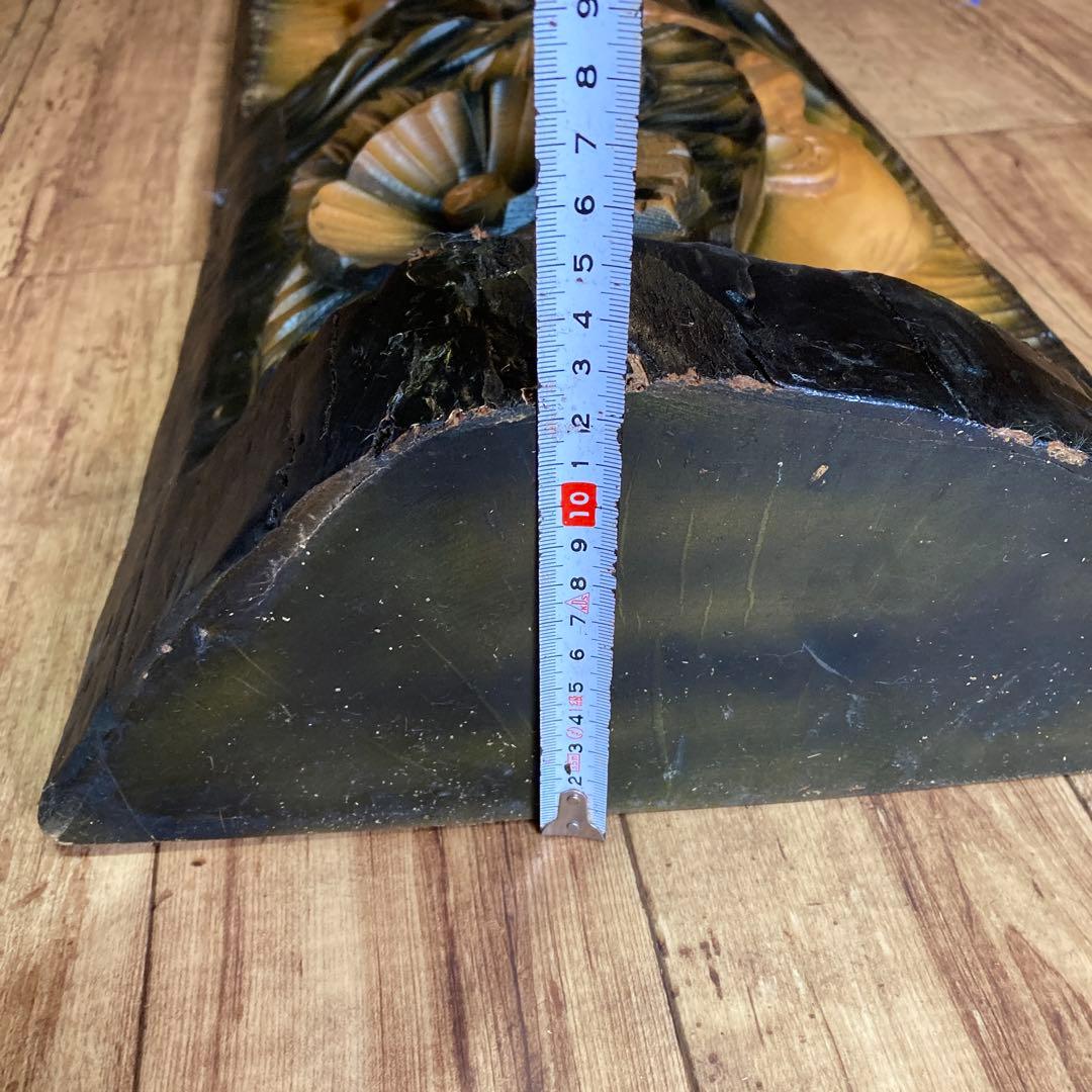 北海道 アイヌ 木彫り 90cm 彫刻 壁掛け 自立 インテリア レトロ