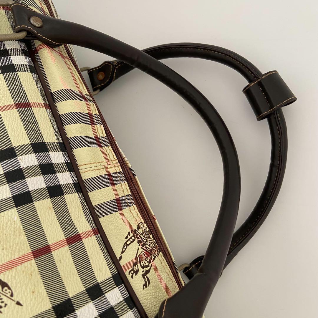 希少　Burberry ボストン　キャリーバッグ　PVC ノバチェック　大容量