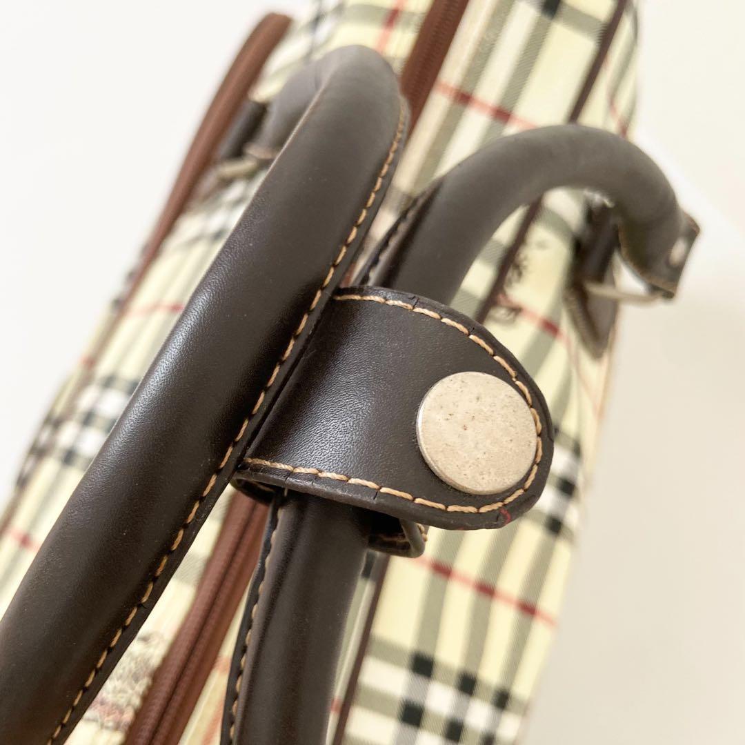 希少　Burberry ボストン　キャリーバッグ　PVC ノバチェック　大容量