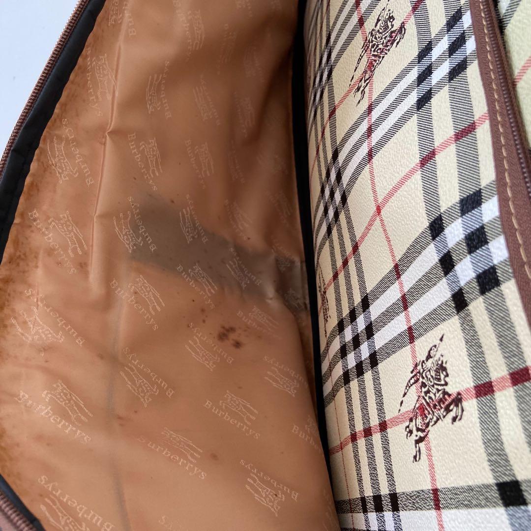 希少　Burberry ボストン　キャリーバッグ　PVC ノバチェック　大容量