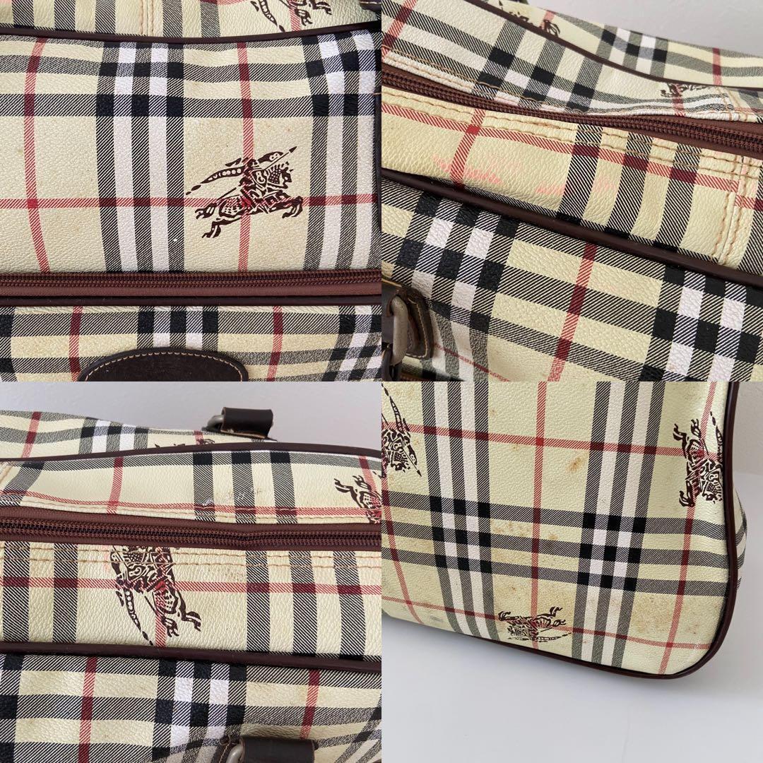 希少　Burberry ボストン　キャリーバッグ　PVC ノバチェック　大容量