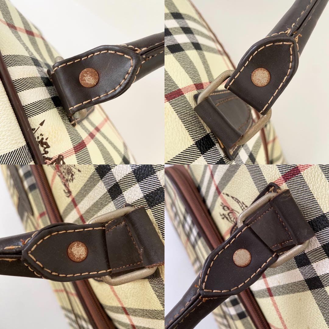 希少　Burberry ボストン　キャリーバッグ　PVC ノバチェック　大容量