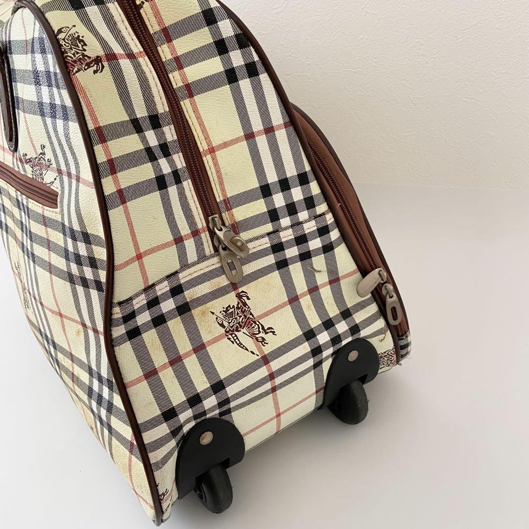 希少　Burberry ボストン　キャリーバッグ　PVC ノバチェック　大容量