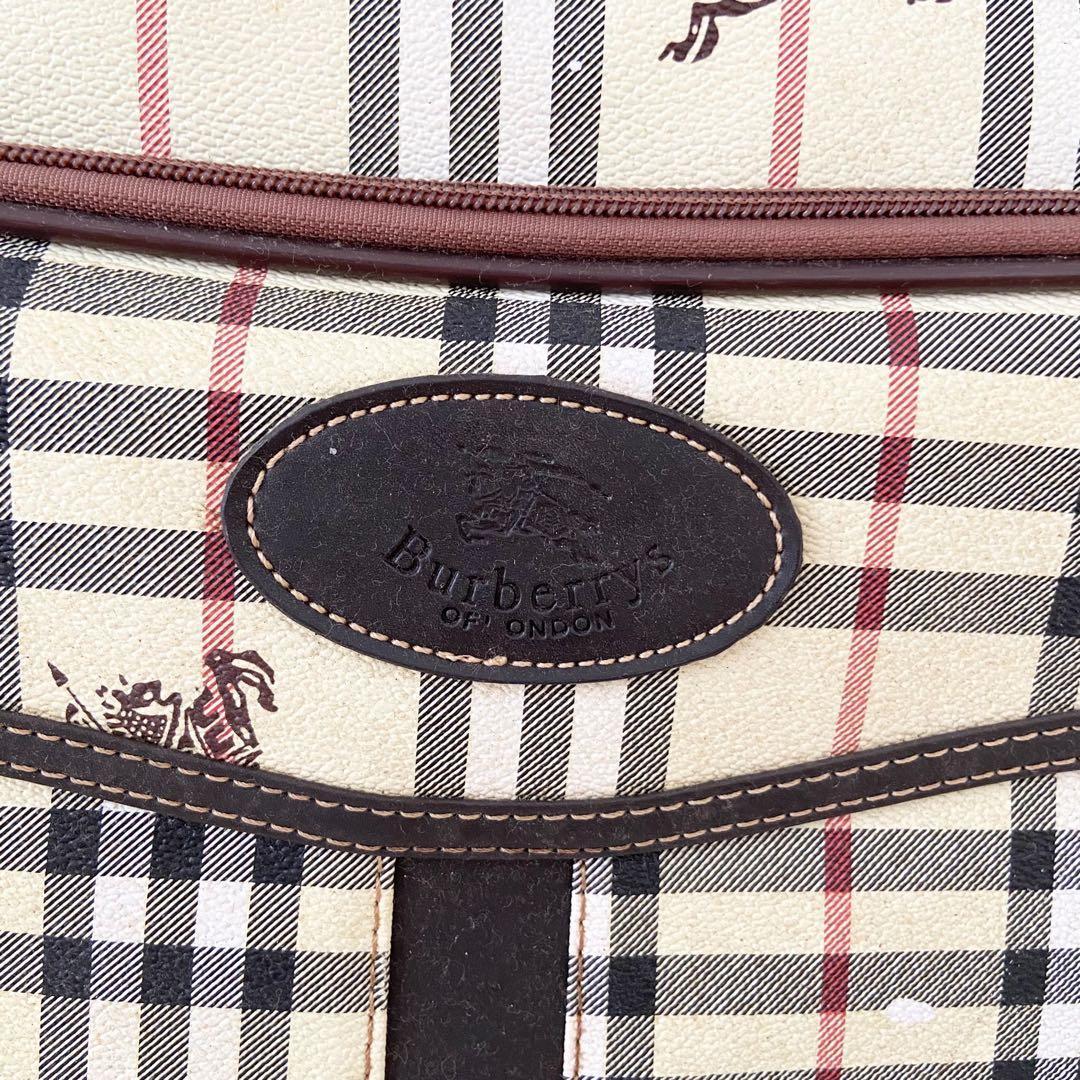 希少　Burberry ボストン　キャリーバッグ　PVC ノバチェック　大容量