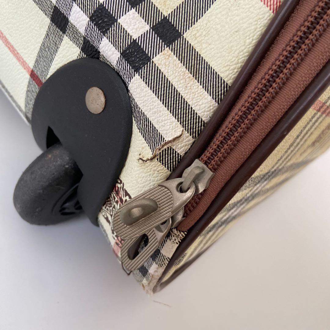 希少　Burberry ボストン　キャリーバッグ　PVC ノバチェック　大容量