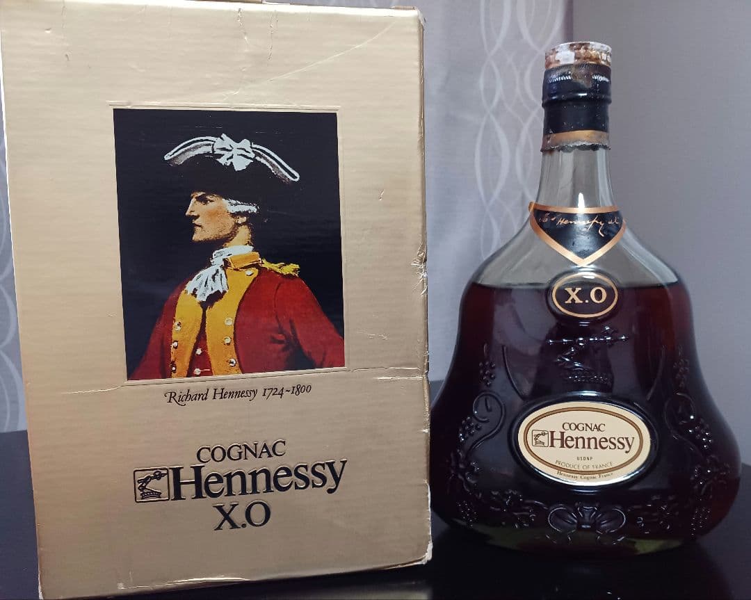 ヘネシー XO Hennessy 金キャップ グリーンボトル 箱付 コニャック