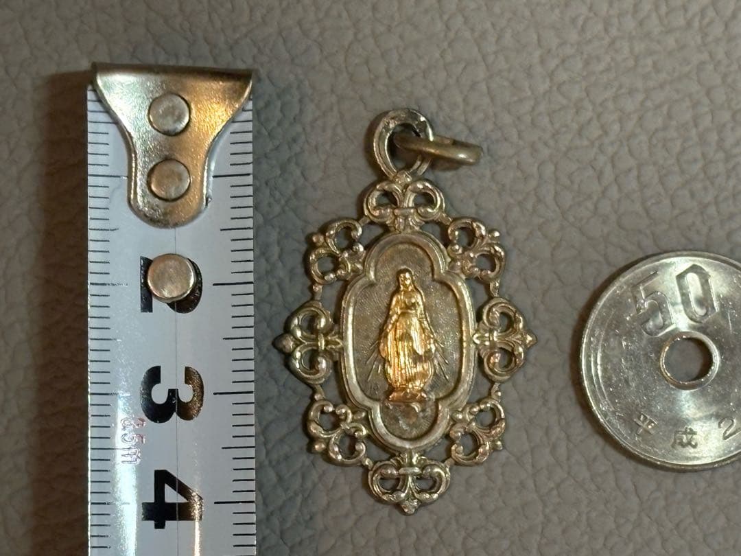 【アンティーク聖品】聖母マリアのペンダントトップ1913年