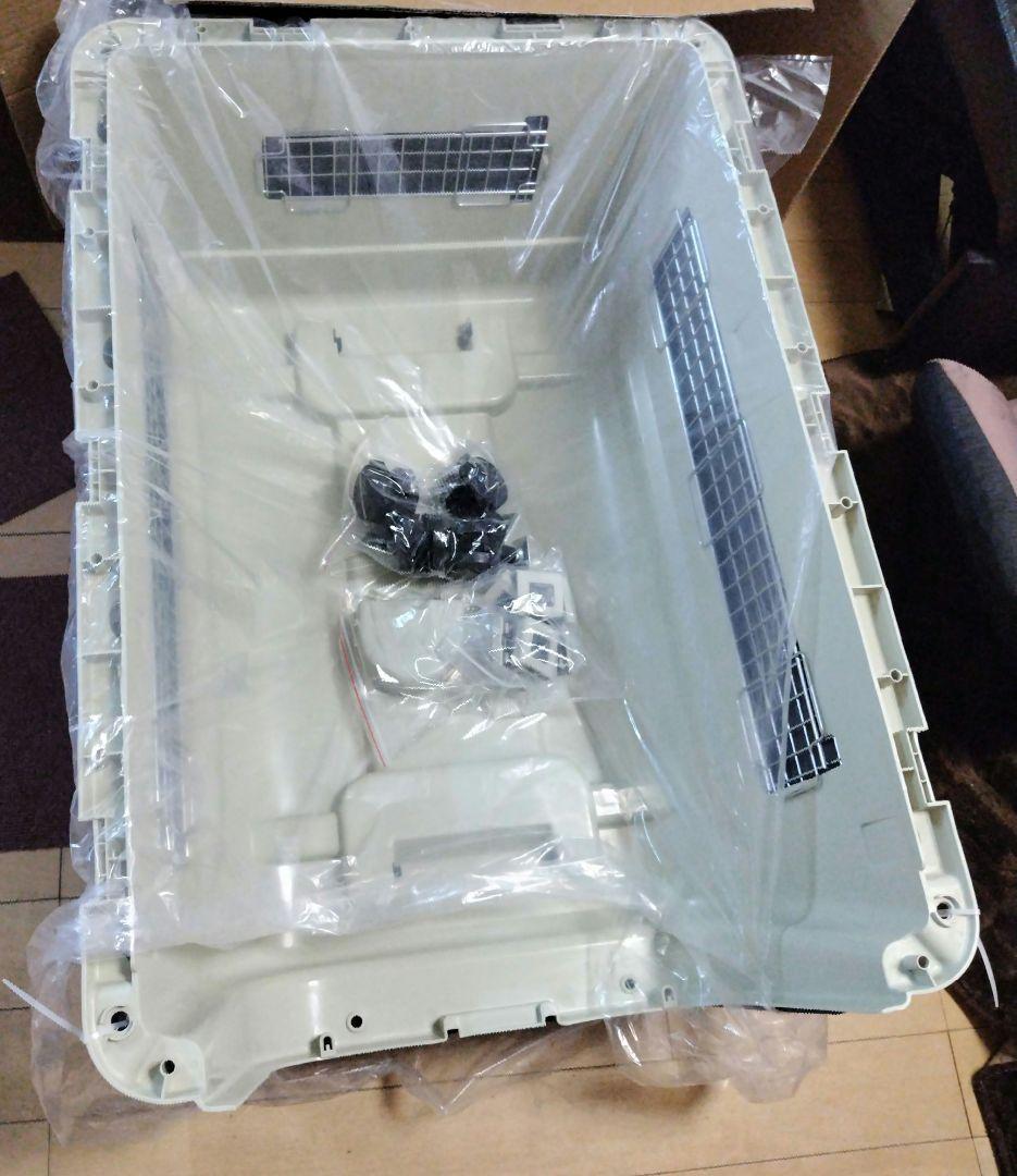 【新品未使用】大型ペットキャリー ハードタイプ キャスター付き 両開き