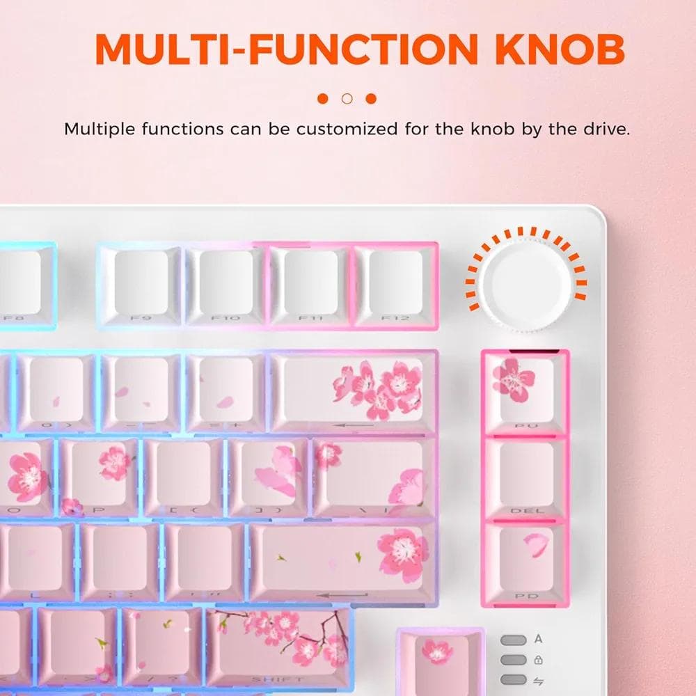DAREU EK75PRO メカニカルキーボード 無線 桜/ピンク 技適認証取得