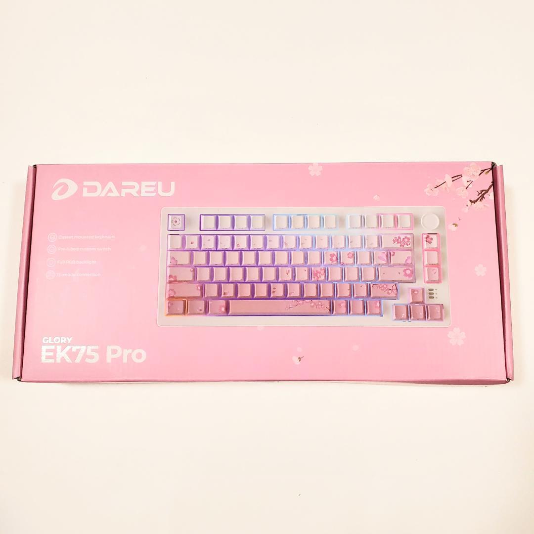 DAREU EK75PRO メカニカルキーボード 無線 桜/ピンク 技適認証取得