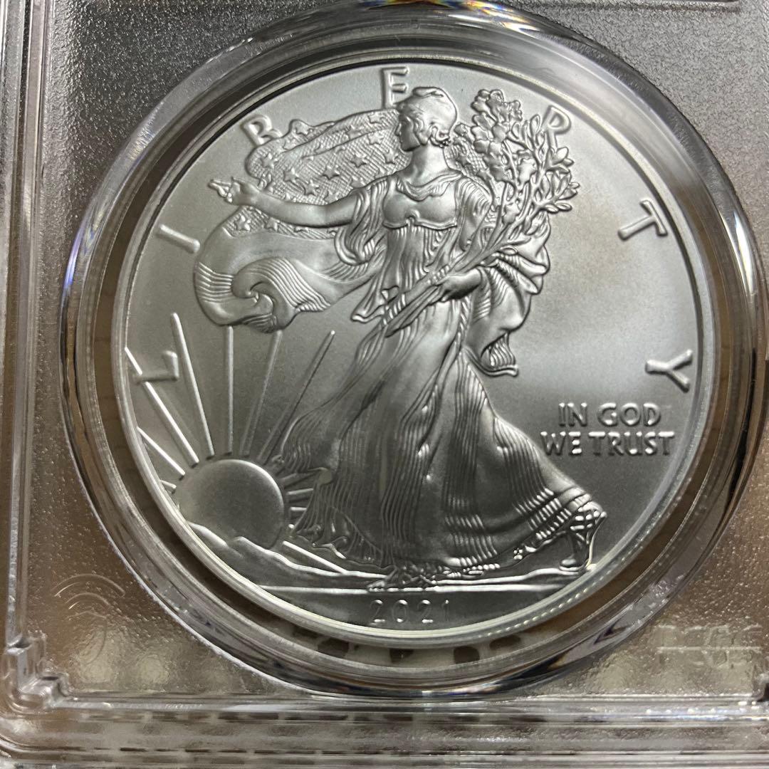 【新品】アメリカン イーグル銀貨2021-W PCGS MS70 T1 シルバー