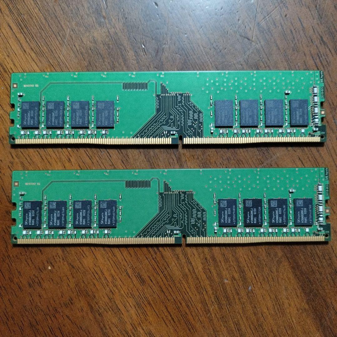 SK hynix 16GB(8GB✕2) DDR4 2666MHz メモリ