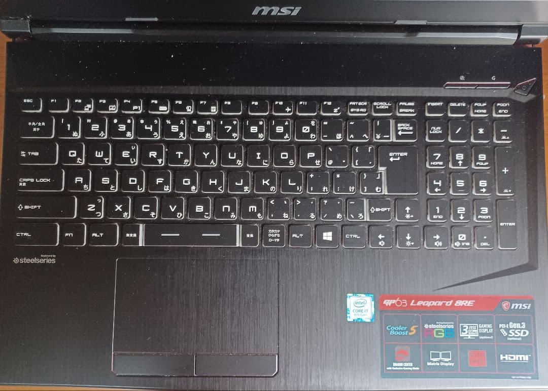 MSI GP63 Leopard 8RE-1225JP ゲーミングノートPC