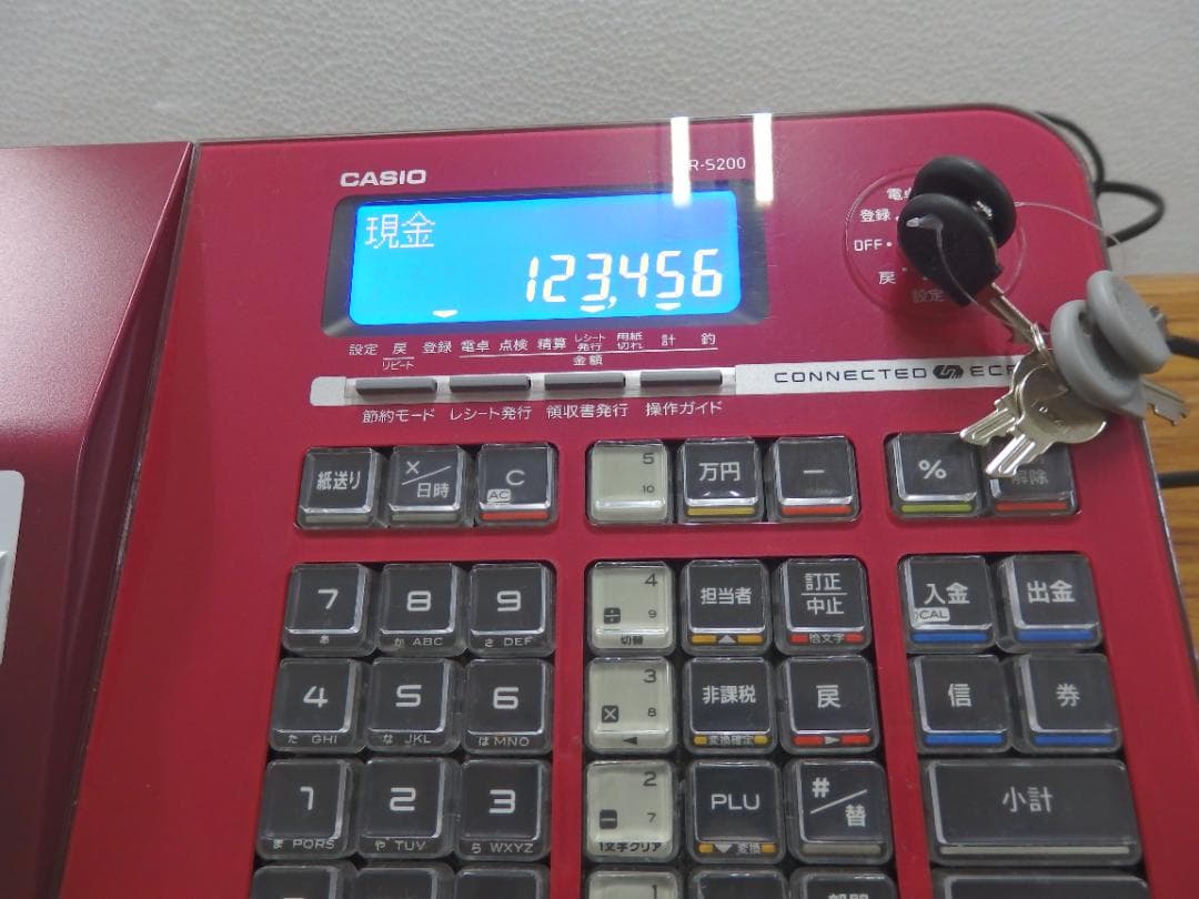 4040 赤 設定無料カシオ SR-S200-RD レジスター ＳＤカード対応