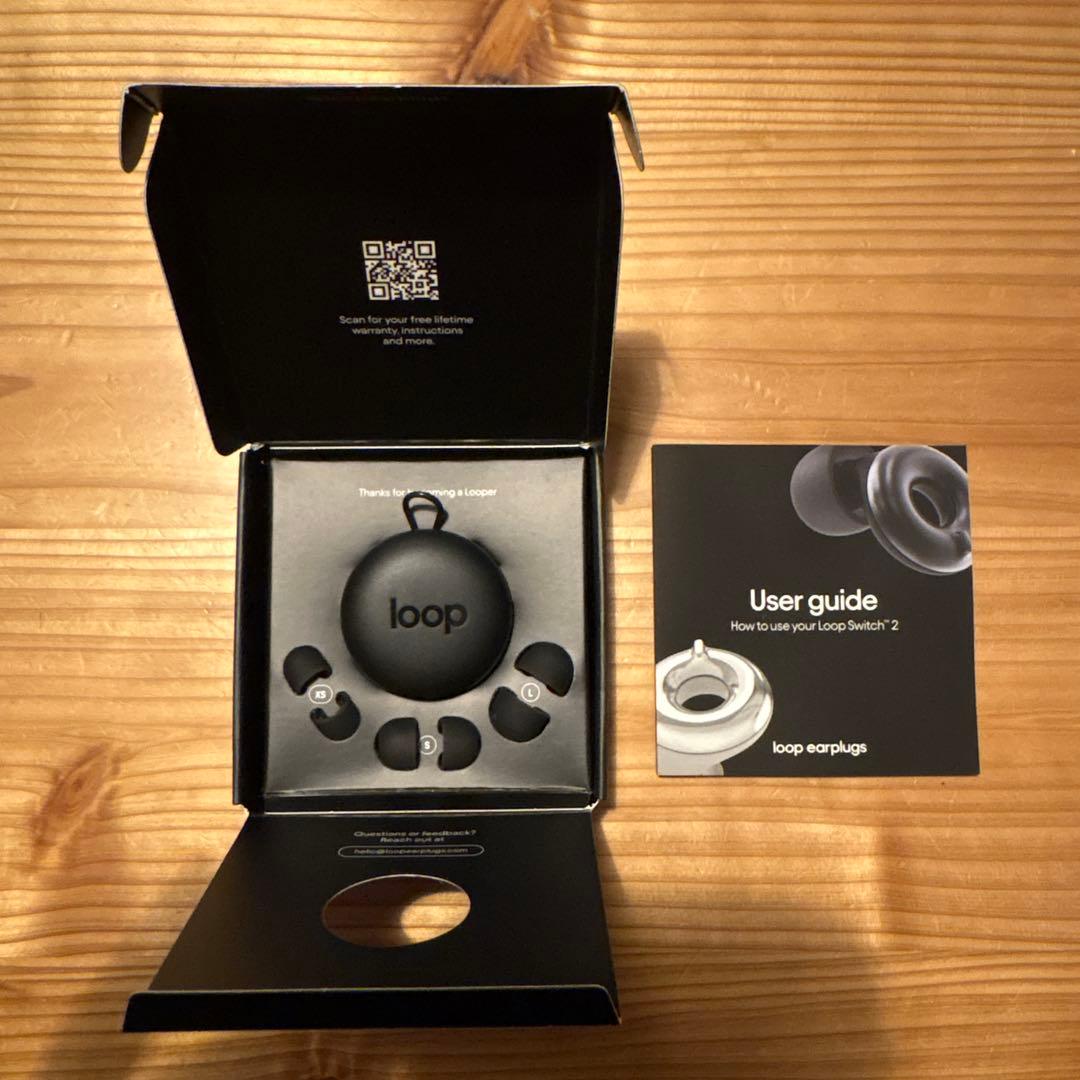 Loop Switch 第2世代Black 耳栓　Loop earplugs