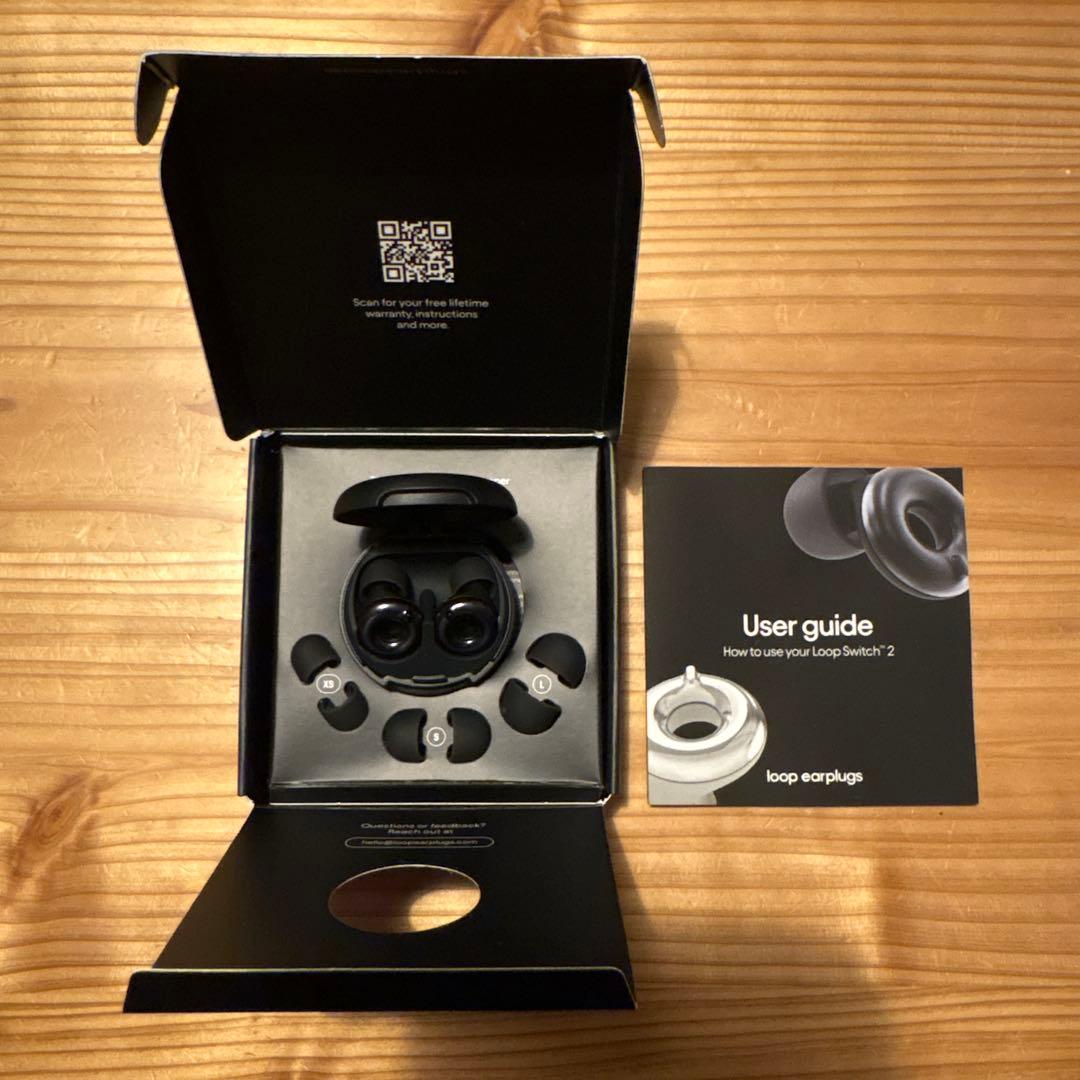 Loop Switch 第2世代Black 耳栓　Loop earplugs