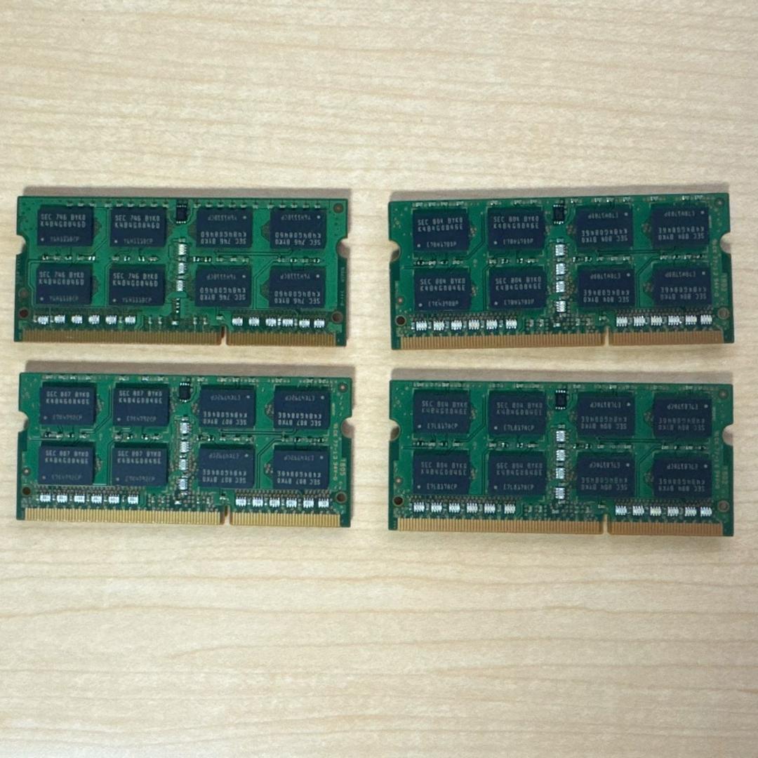 13【SAMSUNG】 8GB×4枚 /ノートPC用 メモリ DDR3
