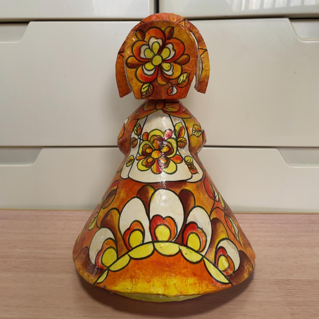 貴重 パピエマシェ ペーパー ドール 人形 メキシコ 民芸品 置物 アンティーク