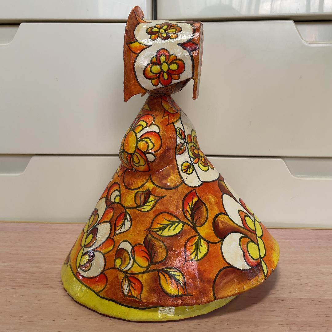 貴重 パピエマシェ ペーパー ドール 人形 メキシコ 民芸品 置物 アンティーク
