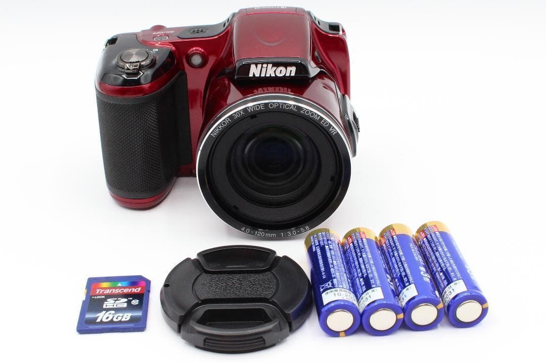 Nikon COOLPIX L820 赤いボディがかわいい！30倍ズームカメラ