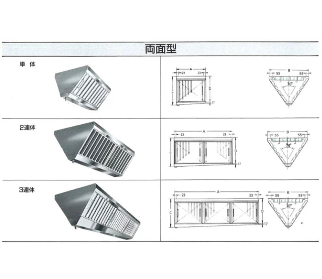 C70403 クラコ 防災型 グリスフィルター DC-3000 両面単体型 厨房