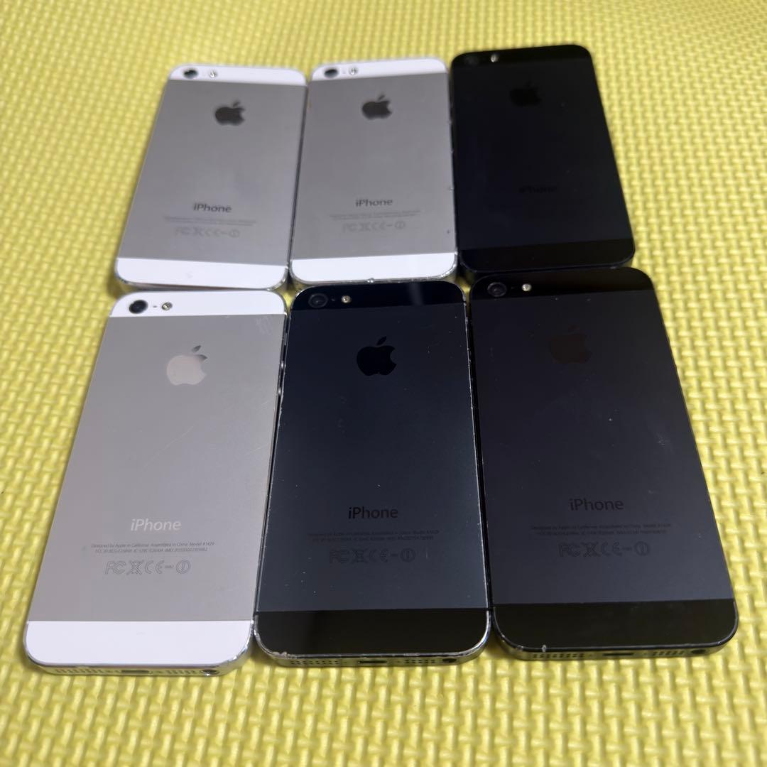 初期化済みiPhone 5 ホワイト ブラック 画面ひび割れ 6台