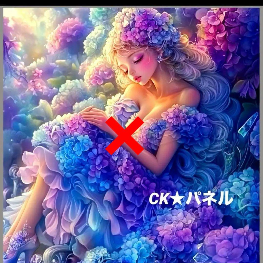 激レア紫陽花女性パネル生地　ハンドメイド