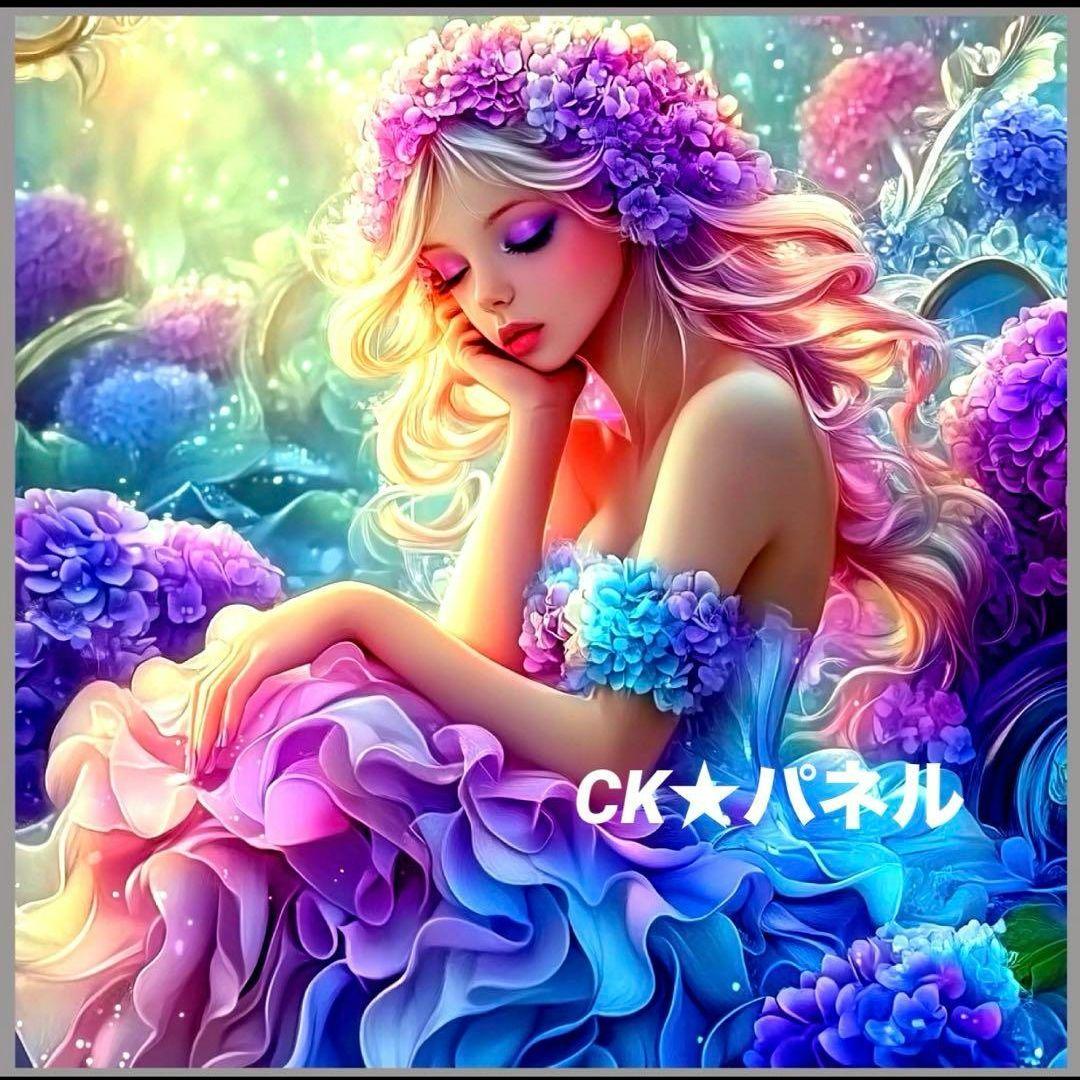 激レア紫陽花女性パネル生地　ハンドメイド