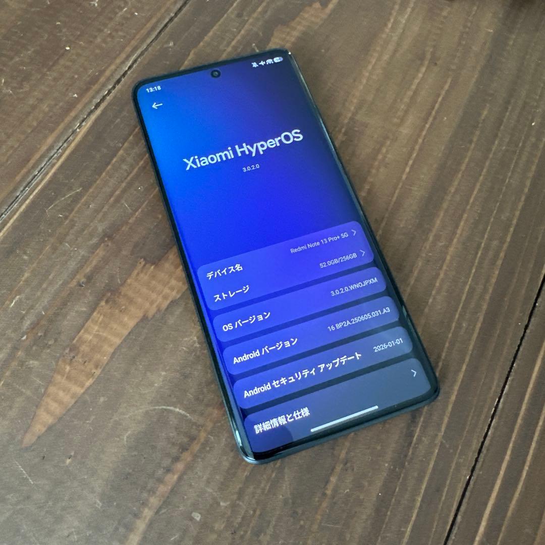 Xiaomi Redmi Note 13 Pro+ 5G ミッドナイトブラック