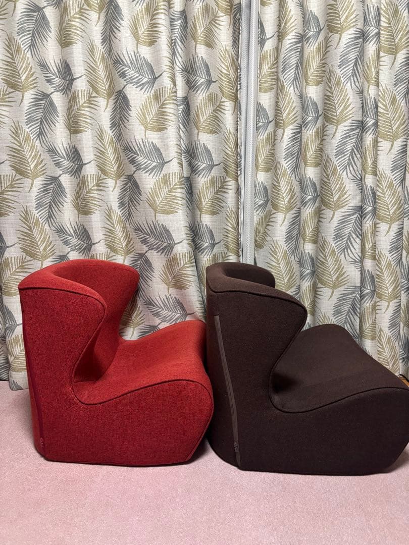 MTG スタイルドクターチェア Dr.CHAIR レッド&ブラウン2脚
