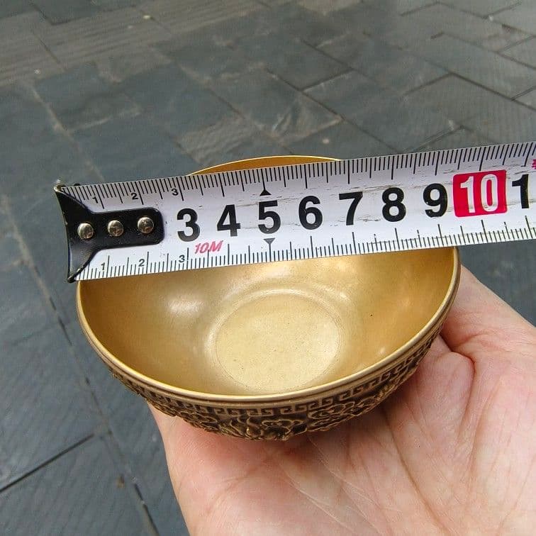 真鍮 九龍騰雲碗 銅製品 装飾品 工芸品 美術品 置物