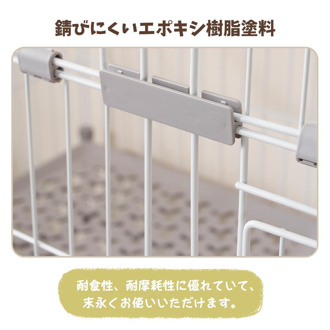 【新品】幅広設計3段キャットケージ 両開きドア&猫ドア付き 大型 ベージュ
