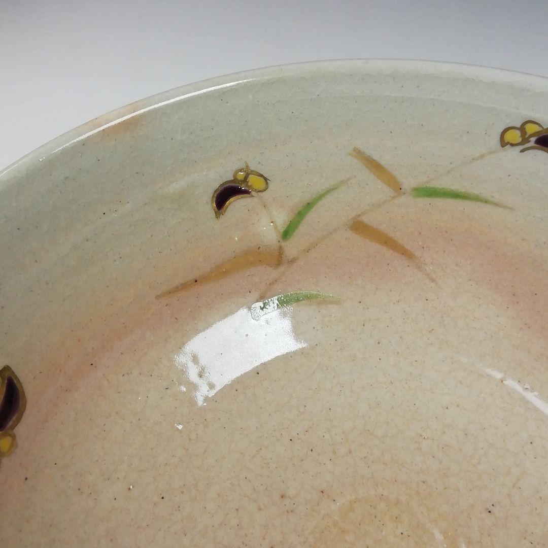 Ｗ２６８　茶碗　『乾山風　露草絵』『平安　中村能休 造』　共箱　抹茶碗　茶道具