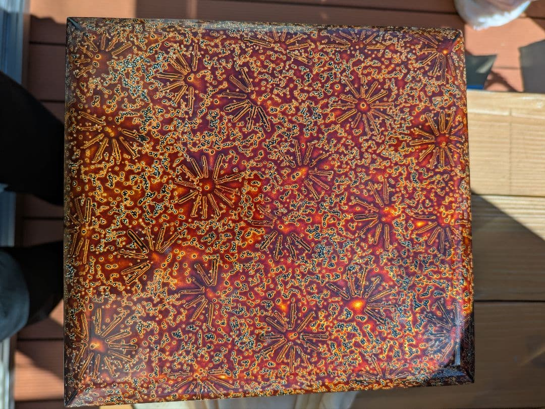 漆塗り重箱 花模様 4層
