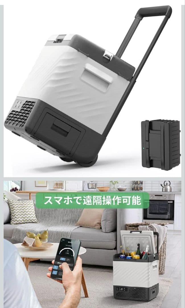 【ベストバイ】ポータブル冷蔵庫　バッテリー付　22L　F40C4TMP　持手付き