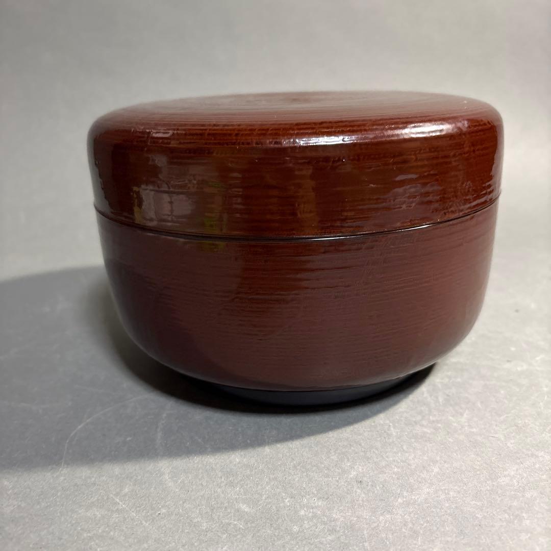 塗師　泰山　作　筋挽　一閑張　食籠　共箱