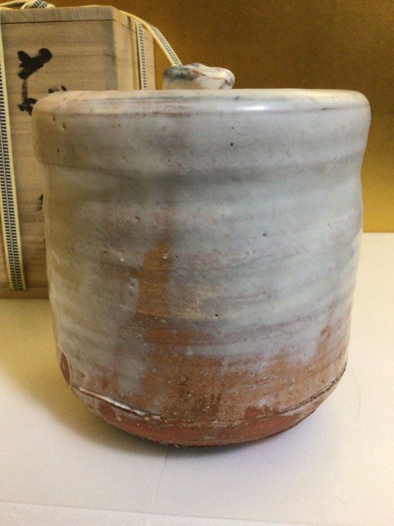茶道具 萩焼 水指 共箱付き