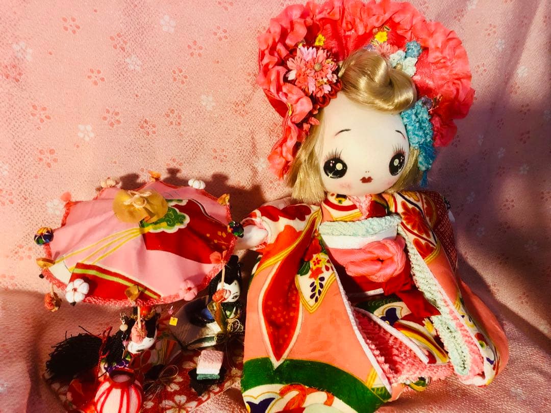 ⭐︎お着物文化人形⭐︎お側に置いてね♡お着物文化人形 31cm⭐︎お雛様にも♡