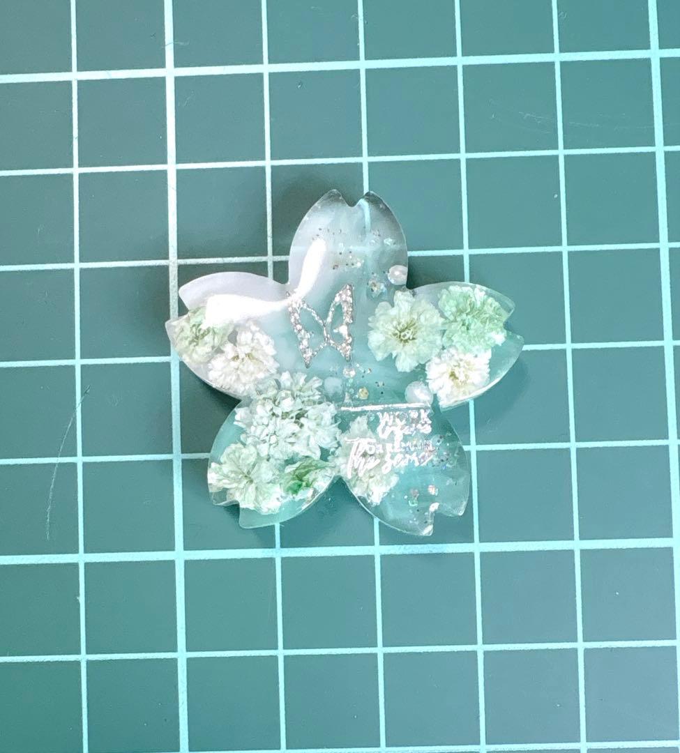お花　レジン　ハンドメイド　ヘアゴム