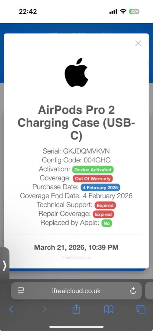 【概ね美品】Apple AirPods Pro 第2世代 充電ケース A2968