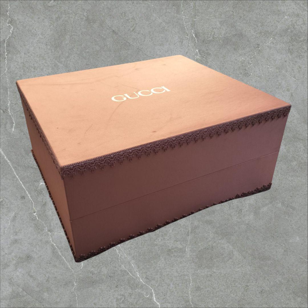 【希少】GUCCI アンティークピンク布張ボックス①　インテリアに