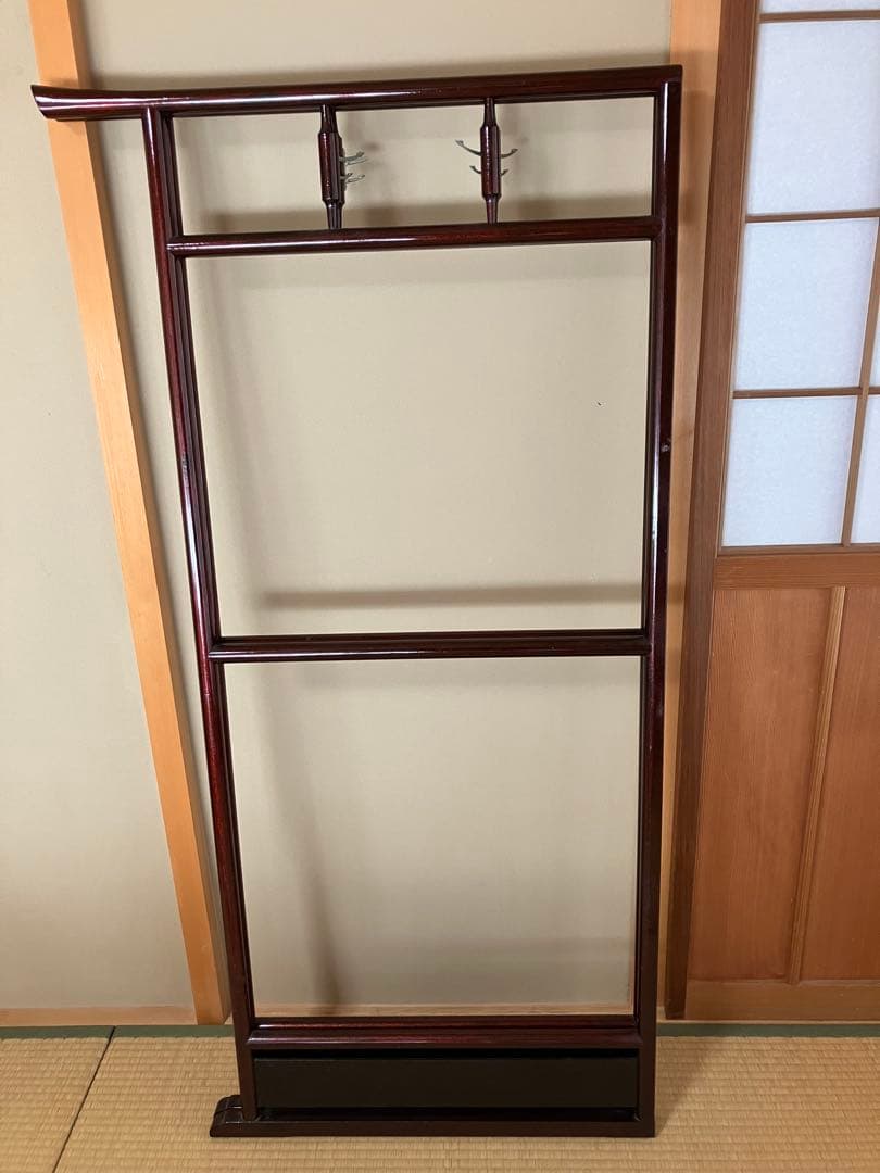 【送料込】折りたたみ式衣紋掛け　漆塗り 着物和服