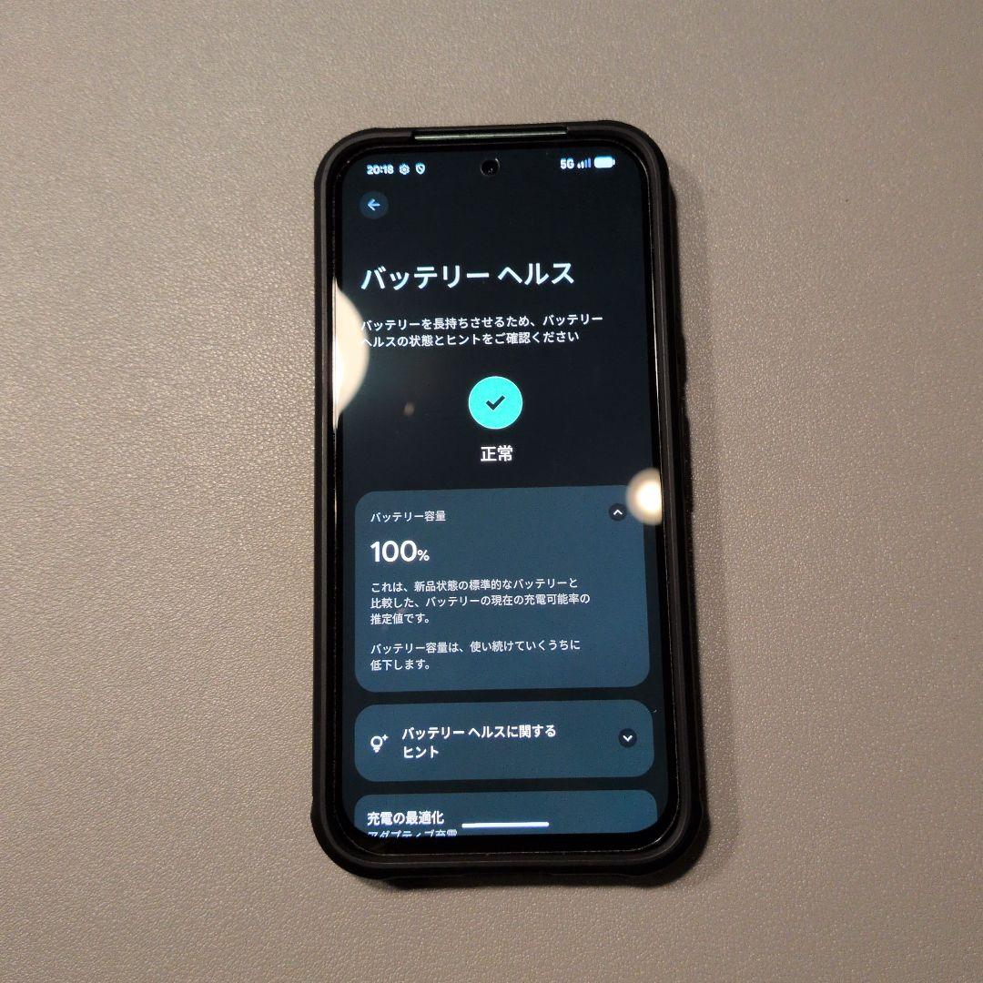 美品 バッテリー100｜Google Pixel 8a ケース、フィルム付