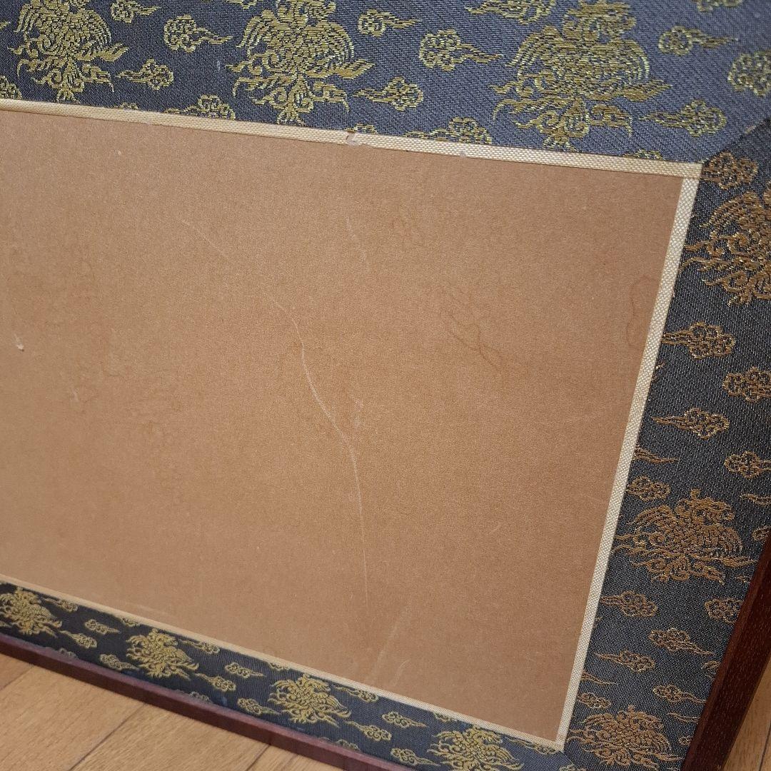 茶道具 風炉先屏風 表千家 裏遠山 利休梅　高さ44.2cm幅86.4cm×2