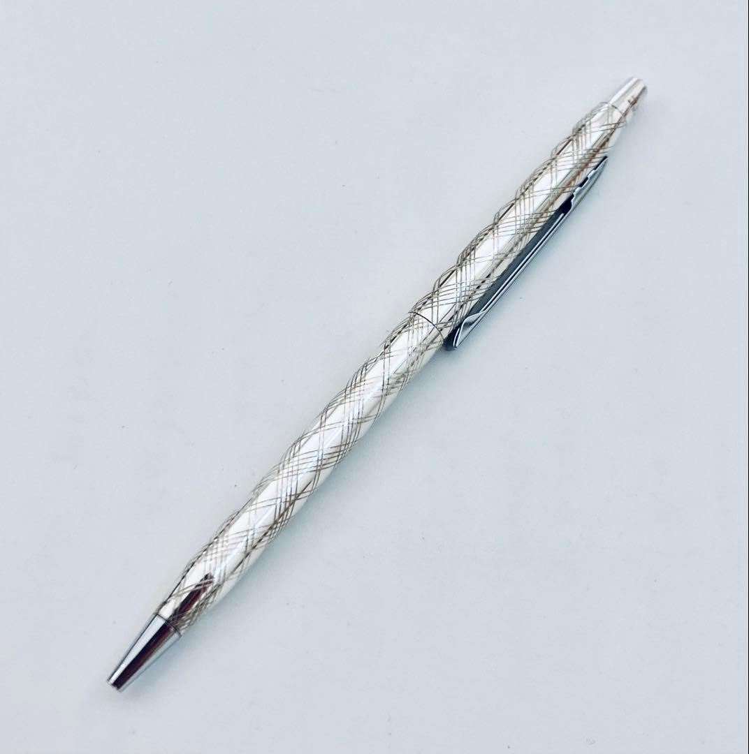 レア◆ティファニー純銀ボールペン スターリングシルバー925 Tiffany格子